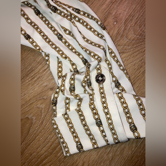 Michael Michael Kors Gold Chain Blouse 
| V-Neck |Size XL |Women’s - Picture 10 of 16